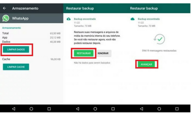 ver mensajes restaurados de whatsapp